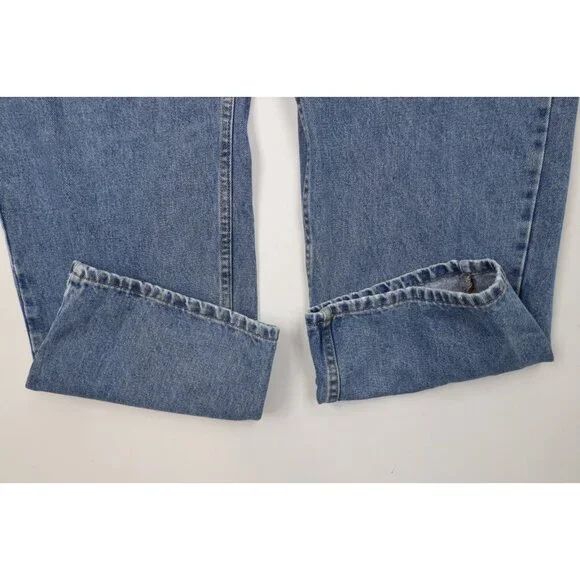 Vintage 90s Ralph Lauren Mens 38x32 Spell Out Baggy Loose Wide Leg Denim Jeans